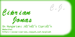 ciprian jonas business card